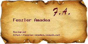Feszler Amadea névjegykártya